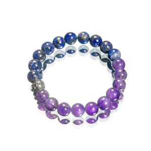 Amethyst and Lapis Lazuli Bracelet