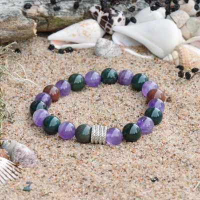 Heliotrope and Amethyst Bracelet