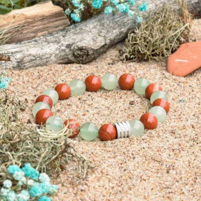 Avantiurin and Red Jasper Bracelet