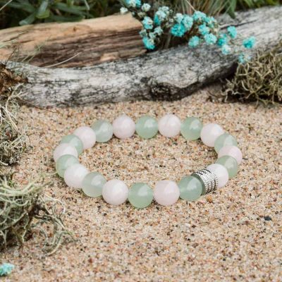 Avantiurin and Rose Quartz Bracelet