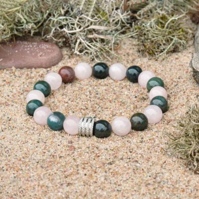 Heliotrope and Rose Quartz Bracelet