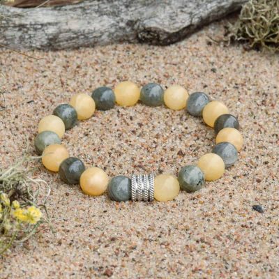 Calcite and Labradorite Bracelet