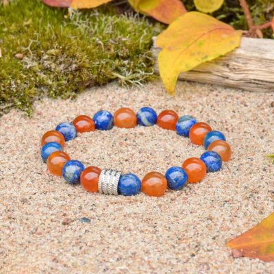 Lazurite and Carnelian Bracelet