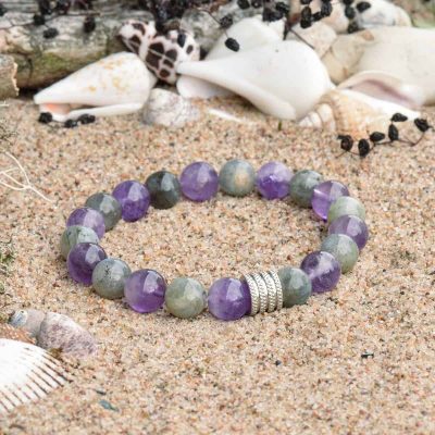 Labradorite and Amethyst Bracelet