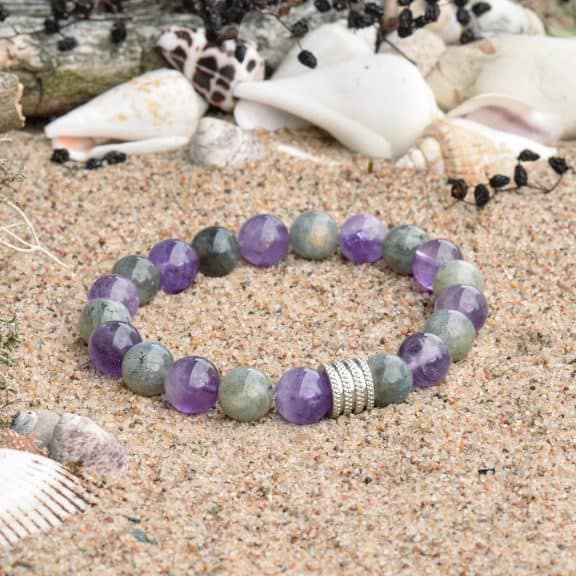 Labradorite and Amethyst Bracelet