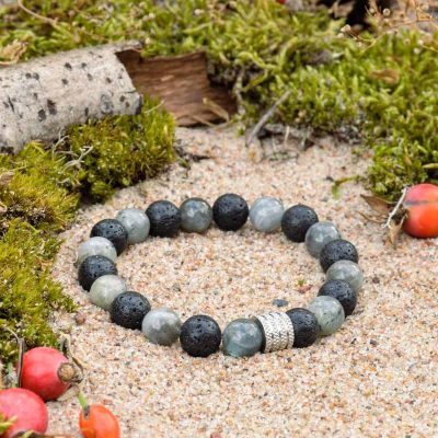 Lava and Labradorite Bracelet