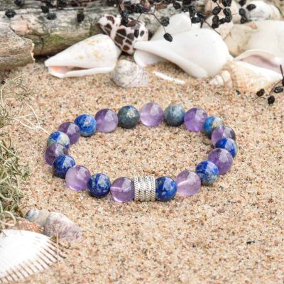 Amethyst and Lazurite Bracelet