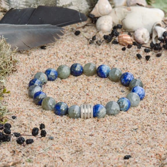 Lazurite and Labradorite Bracelet
