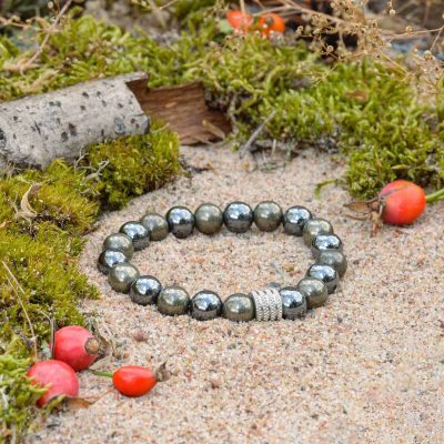 Pyrite and Hematite Bracelet