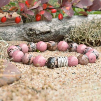 Rhodochrosite and Rhodonite Bracelet