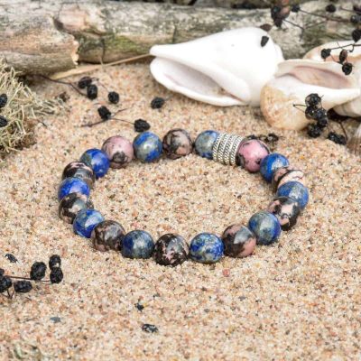 Rhodonite and Lapis Lazuli Bracelet