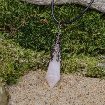 Rose Quartz Scepter Pendant