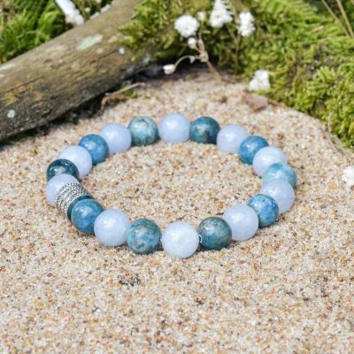 Aquamarine and Apatite Bracelet