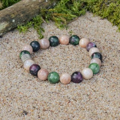 Aniolite (Coisite) and Feldspar Bracelet