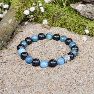 Apatite and Black Tourmaline (Sherlock) Bracelet