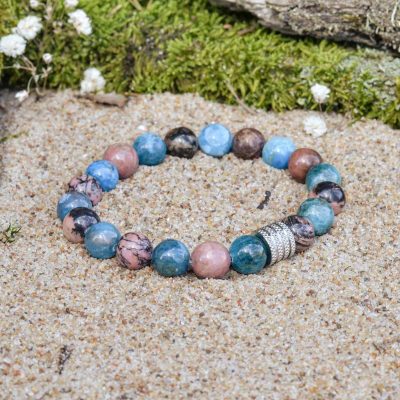 Apatite and Rhodonite Bracelet