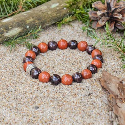 Garnet and Red Jasper Bracelet