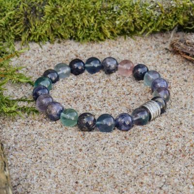 Fluorite and Iolite bracelet