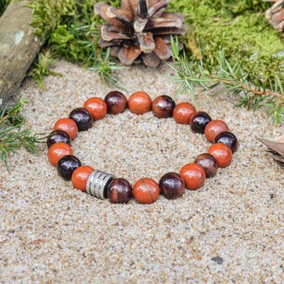 Red Jasper and Tiger Iron Bracelet