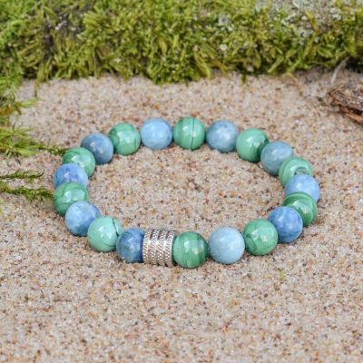 Malachite and Apatite Bracelet