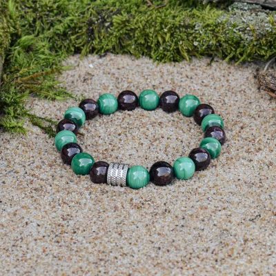 Malachite and Garnet Bracelet
