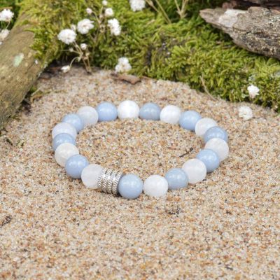 Selenite and Angelite Bracelet