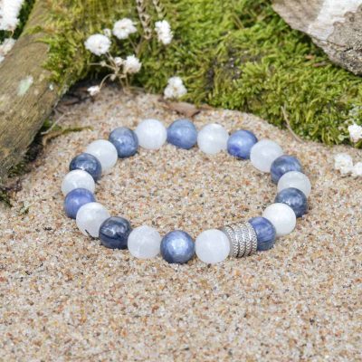Selenite and Kyanite Bracelet