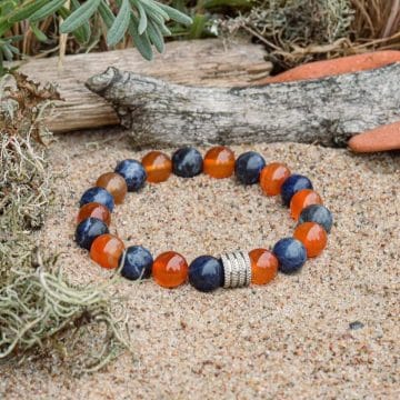 Sodalite and Carnelian Bracelet