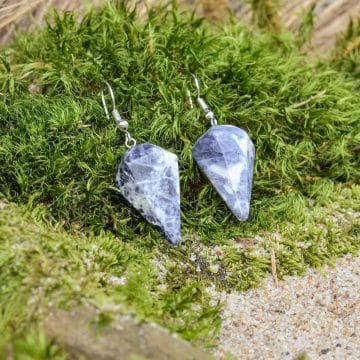Sodalite Pyramid Earrings